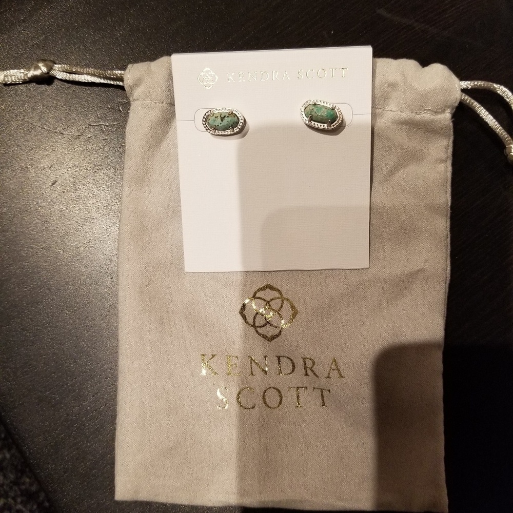 KS African Turquoise studd earrings